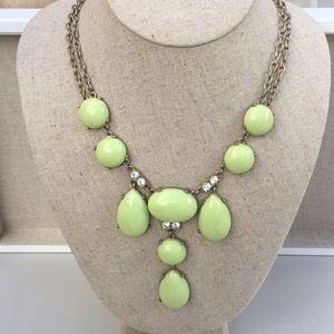 Key Lime Pie Green Adjustable Statement Necklace